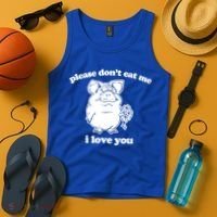 Funny Vegan Gift: Please Dont Eat Me (I Love You) Funny Gift Tank Top thumb 4