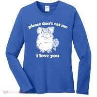 Funny Vegan Gift: Please Dont Eat Me (I Love You) Funny Gift Women's Long Sleeve Shirt thumb 0