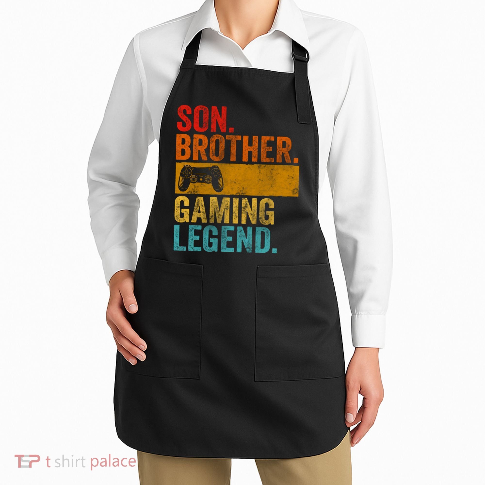 Funny Video Gamer Son Brother Gaming Legend Apron
