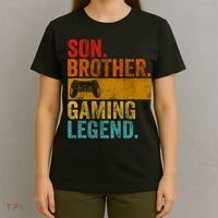 Funny Video Gamer Son Brother Gaming Legend T-Shirt thumb 4