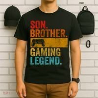 Funny Video Gamer Son Brother Gaming Legend T-Shirt thumb 6
