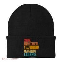 Funny Video Gamer Son Brother Gaming Legend Beanie thumb 0