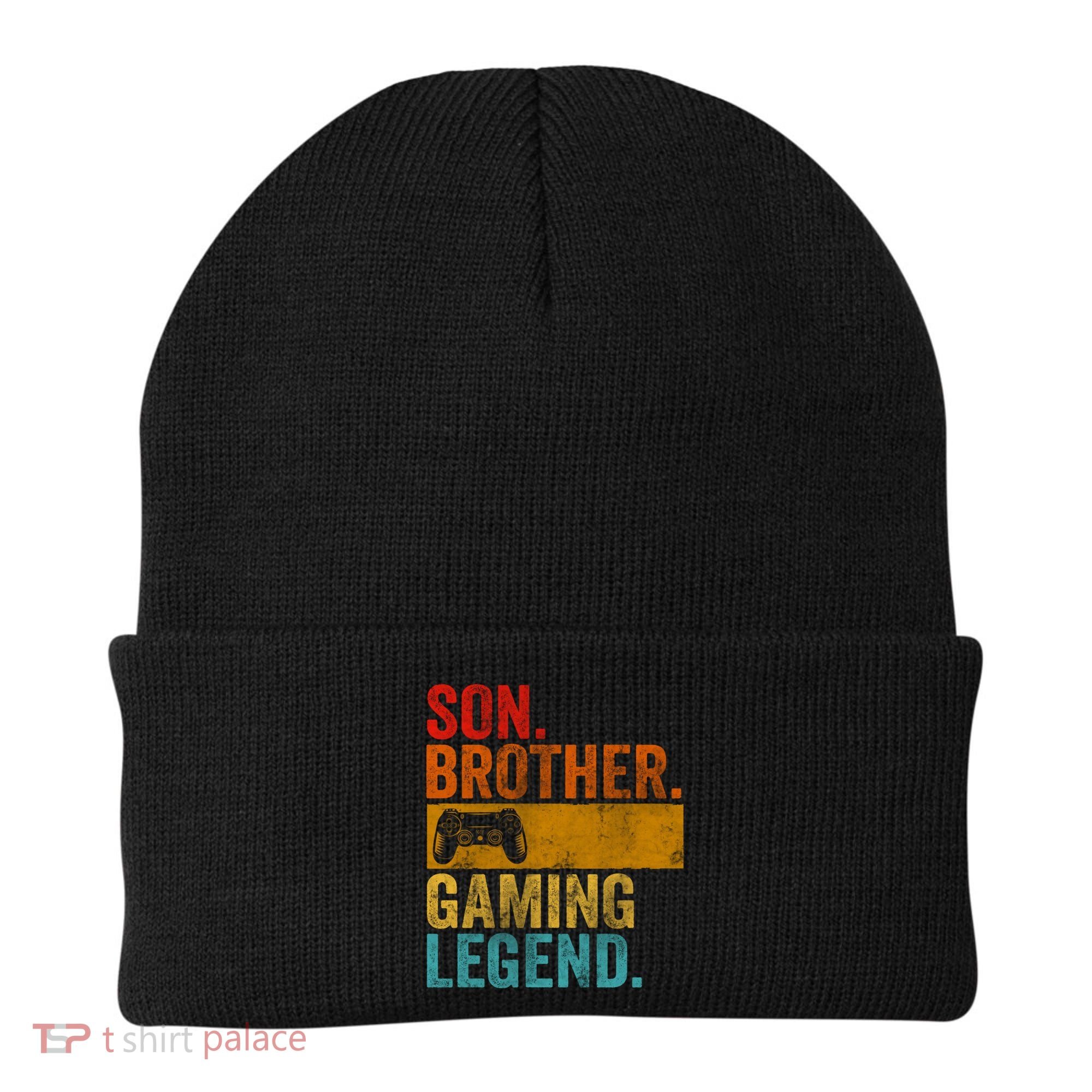 Funny Video Gamer Son Brother Gaming Legend Beanie