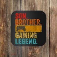 Funny Video Gamer Son Brother Gaming Legend Coaster thumb 0