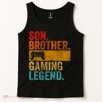 Funny Video Gamer Son Brother Gaming Legend Tank Top thumb 2