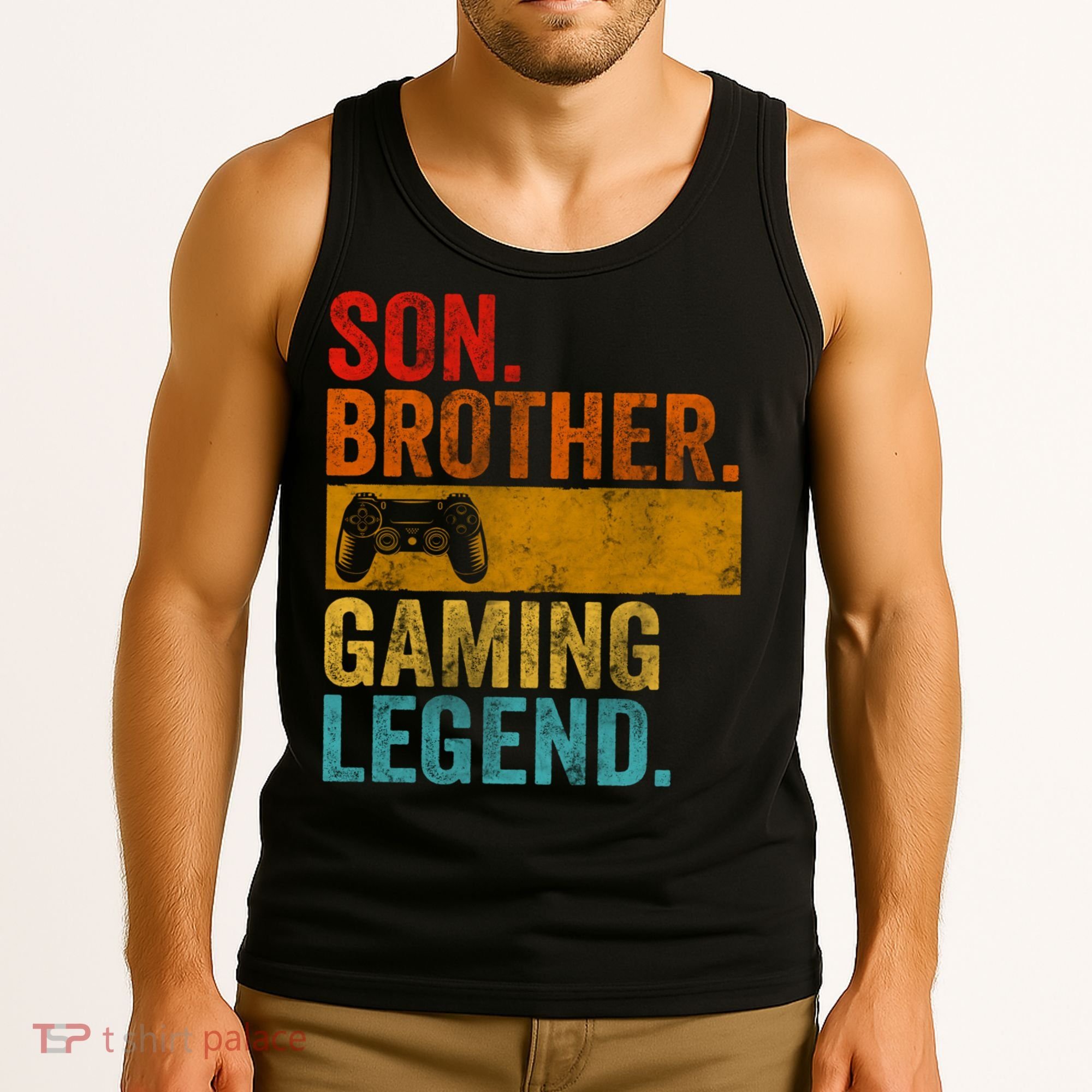 Funny Video Gamer Son Brother Gaming Legend Tank Top