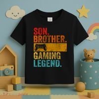 Funny Video Gamer Son Brother Gaming Legend Toddler T-Shirt thumb 3