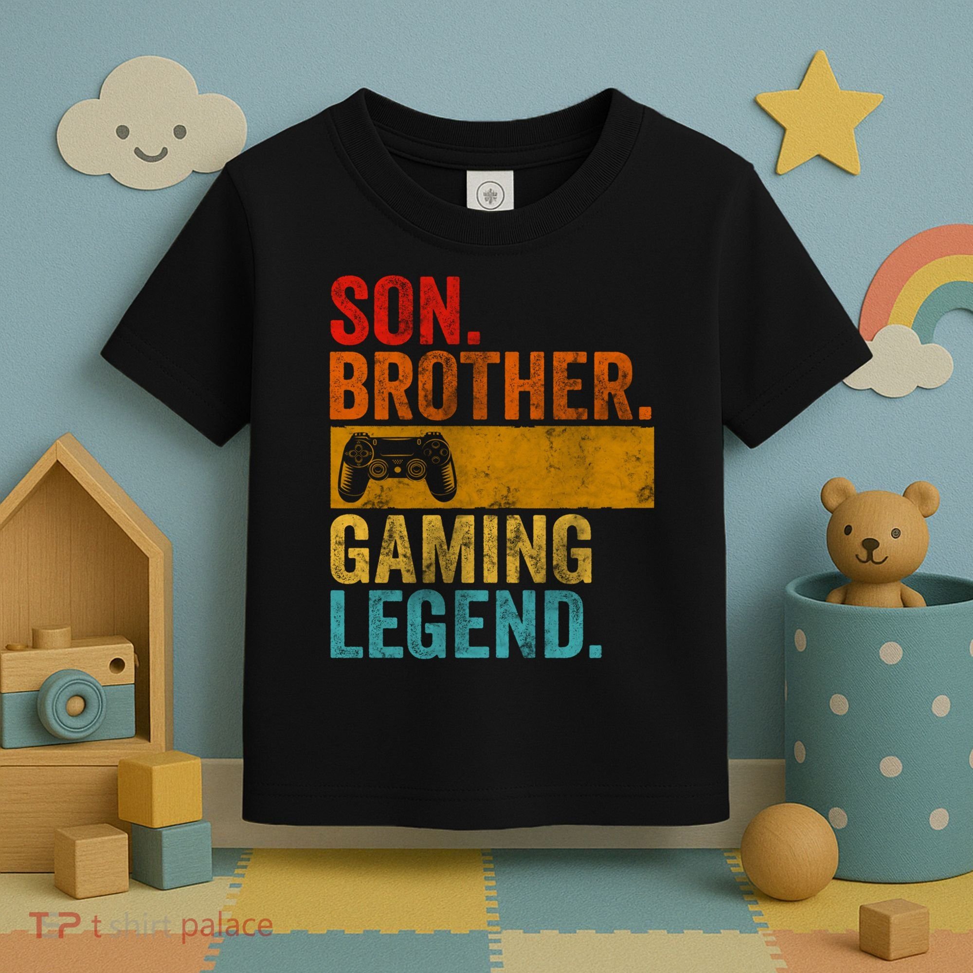 Funny Video Gamer Son Brother Gaming Legend Toddler T-Shirt