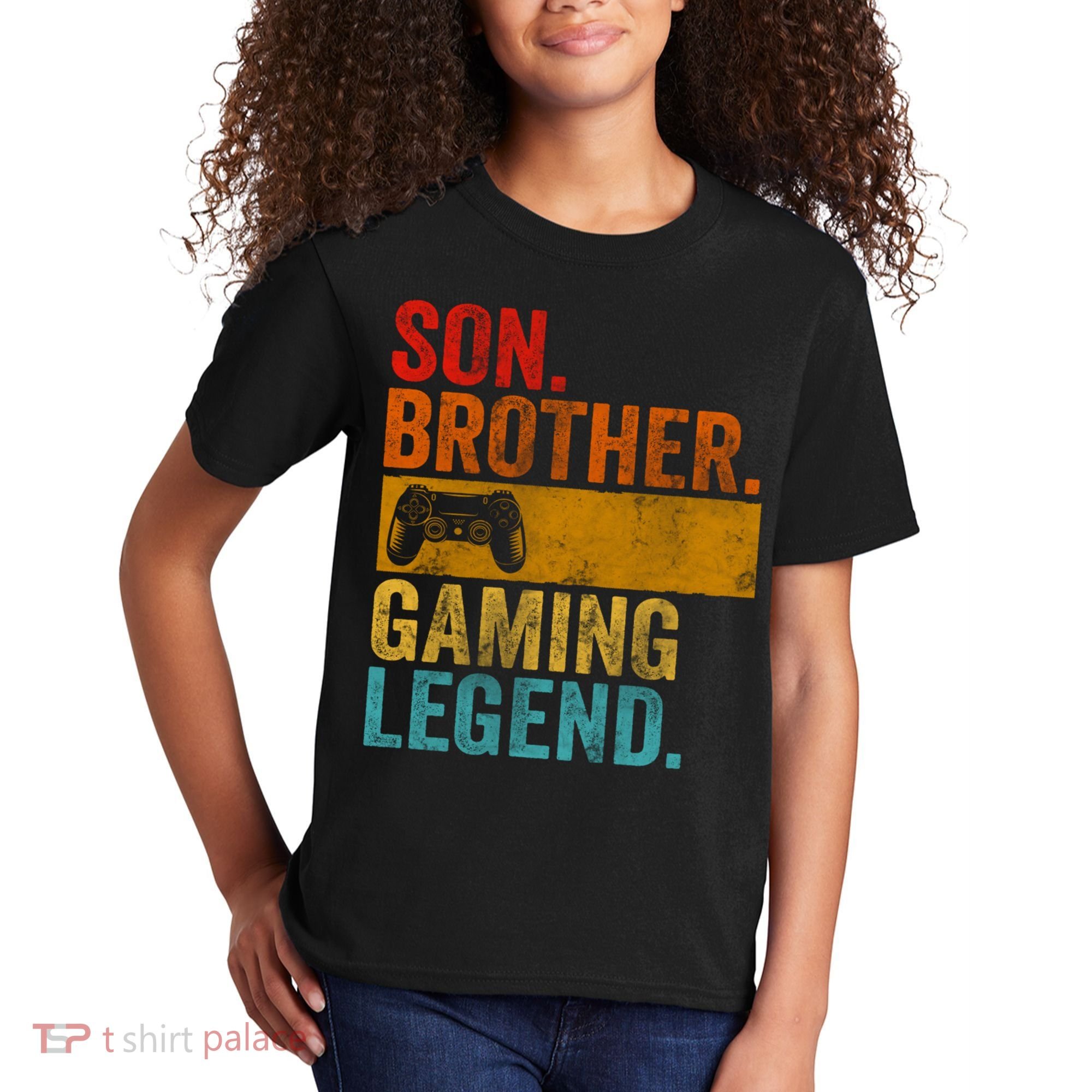 Funny Video Gamer Son Brother Gaming Legend Kids T-Shirt