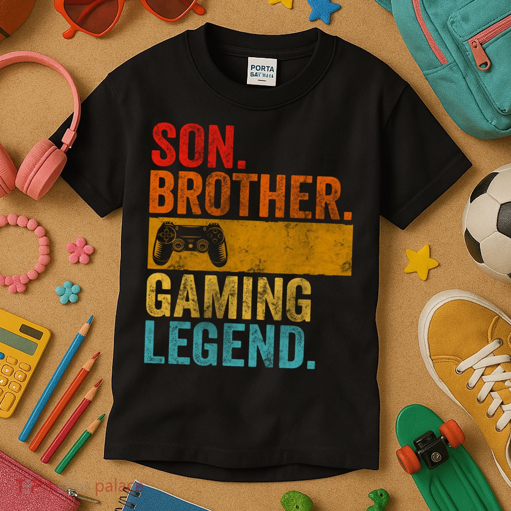 Funny Video Gamer Son Brother Gaming Legend Kids T-Shirt