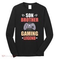 Funny Video Gamer Son Brother Gaming Legend Long Sleeve Shirt thumb 0