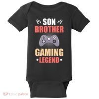 Funny Video Gamer Son Brother Gaming Legend Baby Bodysuit thumb 0