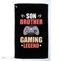 Funny Video Gamer Son Brother Gaming Legend Golf Towel thumb 0