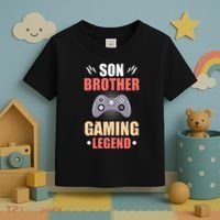 Funny Video Gamer Son Brother Gaming Legend Toddler T-Shirt thumb 3