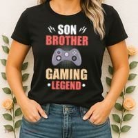 Funny Video Gamer Son Brother Gaming Legend Women's T-Shirt thumb 2