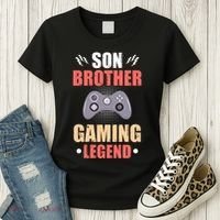 Funny Video Gamer Son Brother Gaming Legend Women's T-Shirt thumb 3