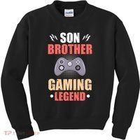 Funny Video Gamer Son Brother Gaming Legend Kids Sweatshirt thumb 0