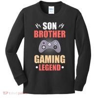 Funny Video Gamer Son Brother Gaming Legend Kids Long Sleeve Shirt thumb 0