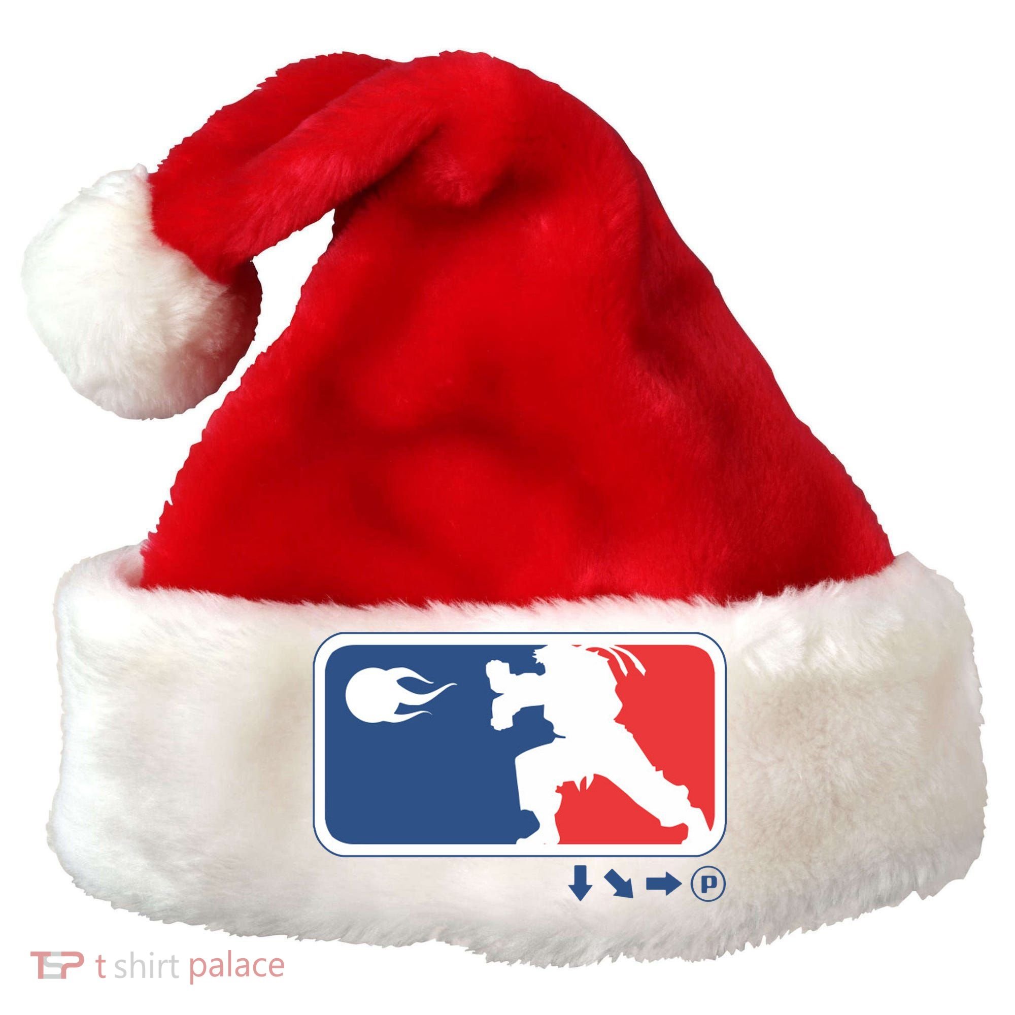 Fighters Video Game League Player Logo Santa Hat