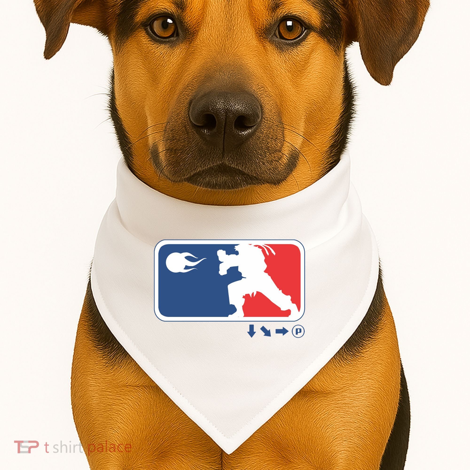 Fighters Video Game League Player Logo USA-Made Doggie Bandana