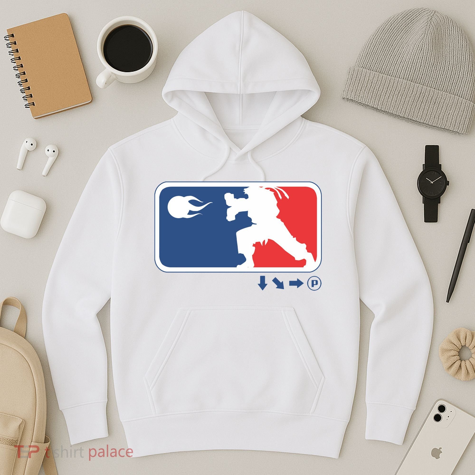 Fighters Video Game League Player Logo Hoodie