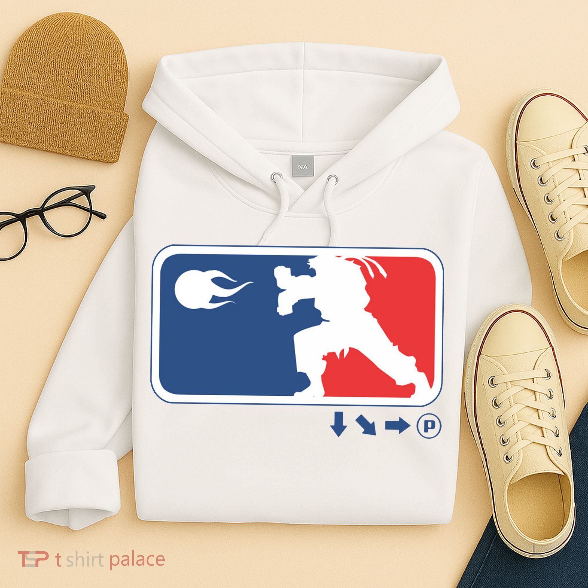 Fighters Video Game League Player Logo Hoodie