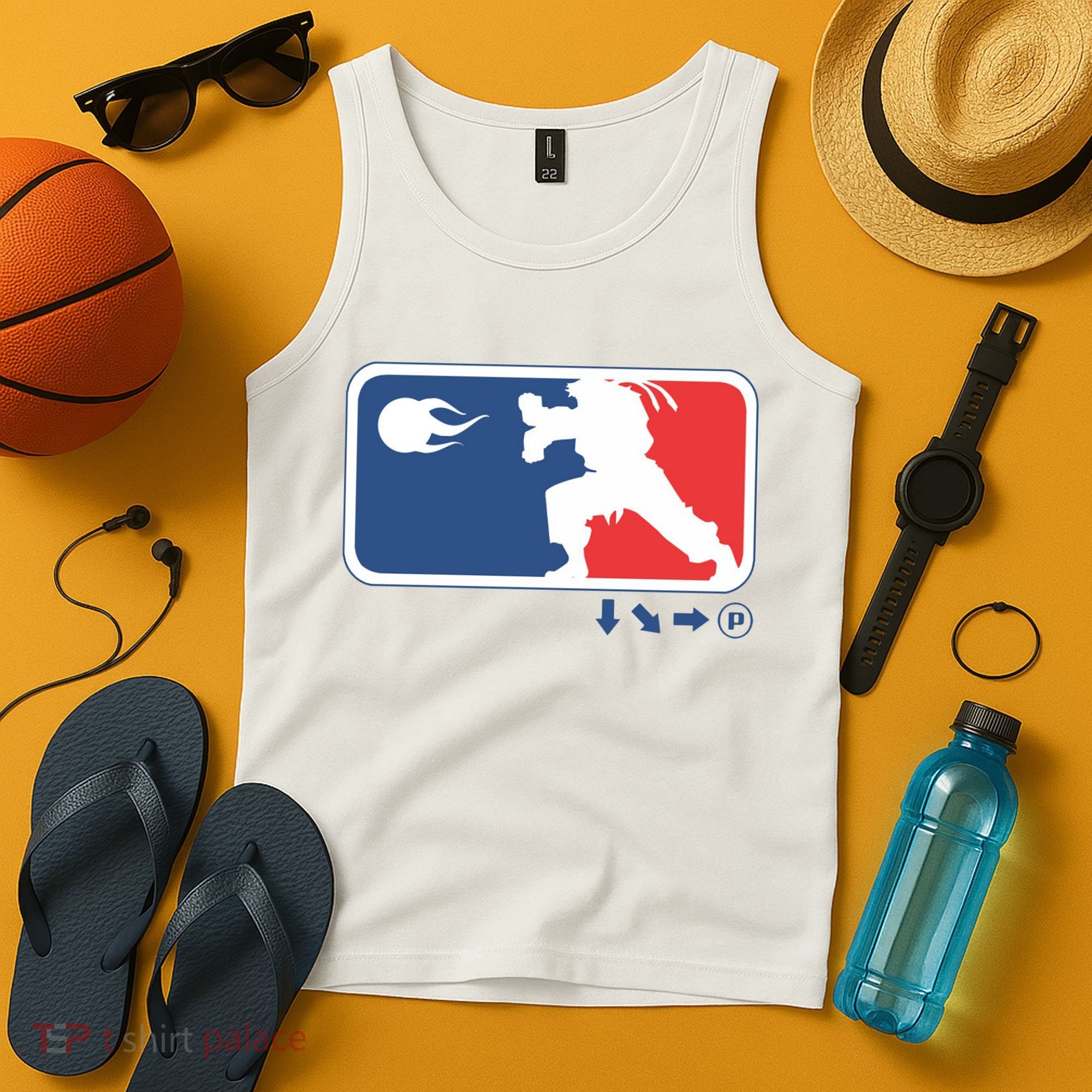 Fighters Video Game League Player Logo Tank Top