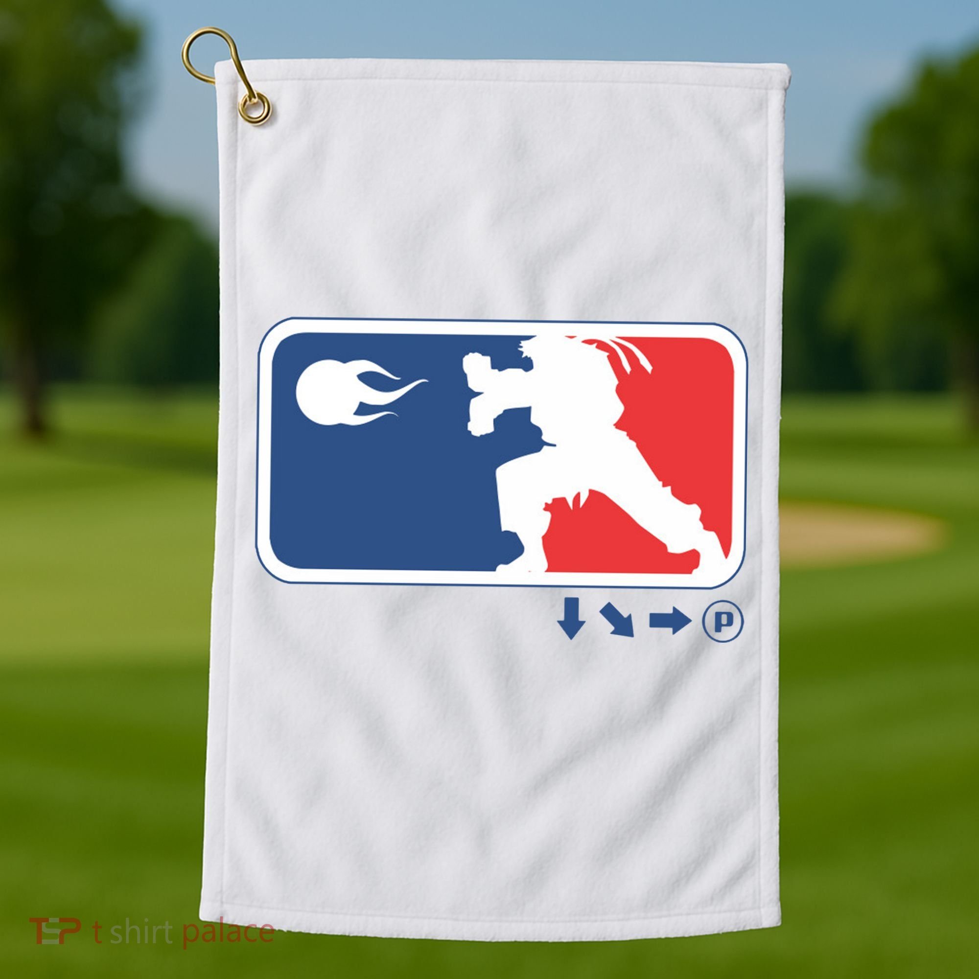 Fighters Video Game League Player Logo Golf Towel