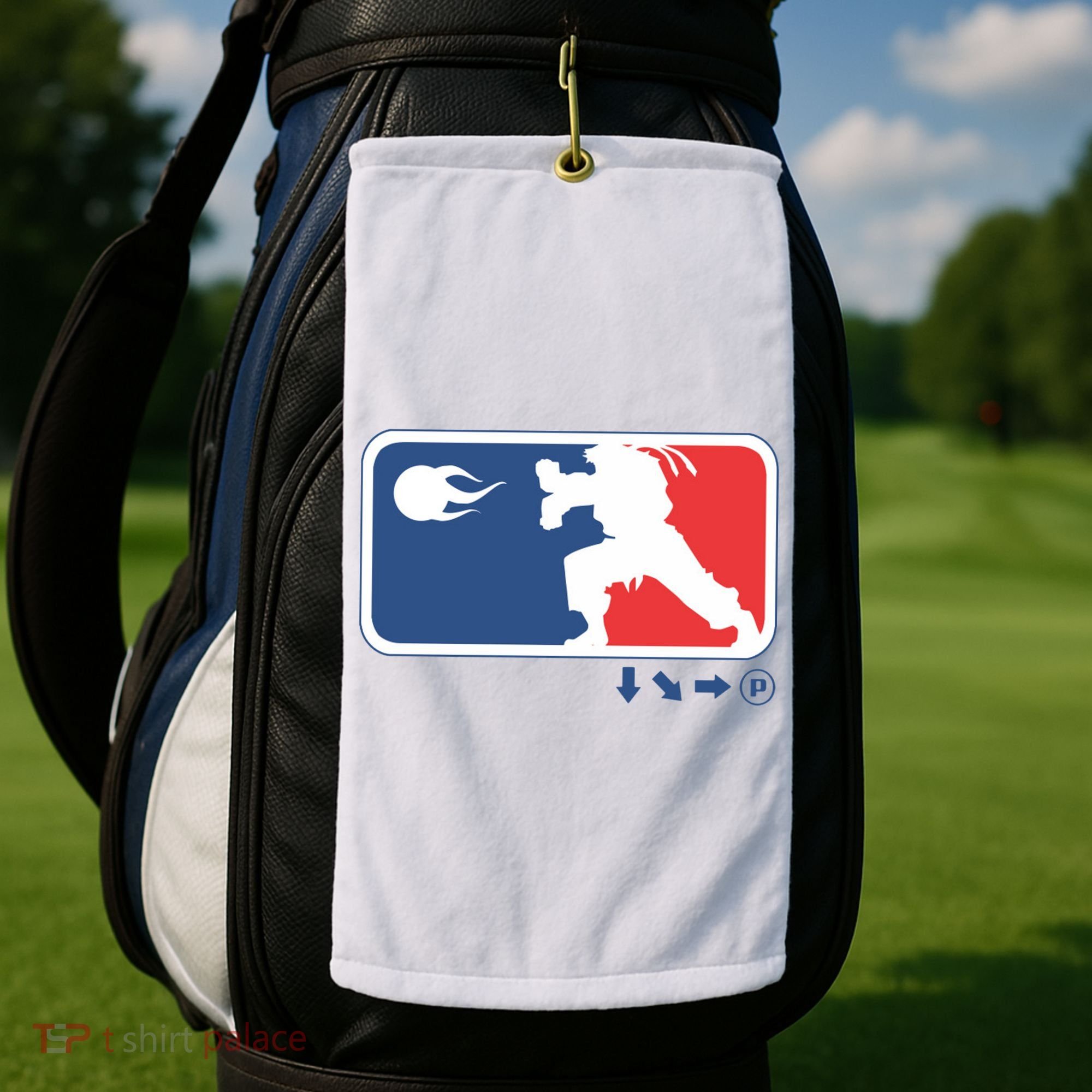 Fighters Video Game League Player Logo Golf Towel