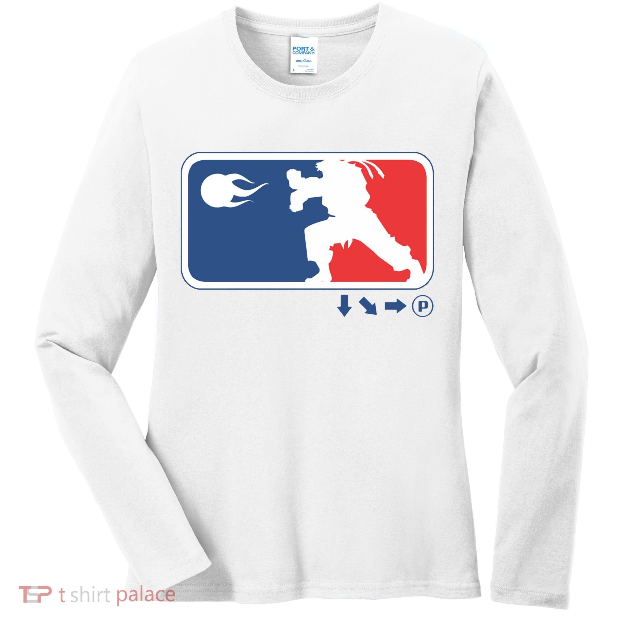 Fighters Video Game League Player Logo Women's Long Sleeve Shirt