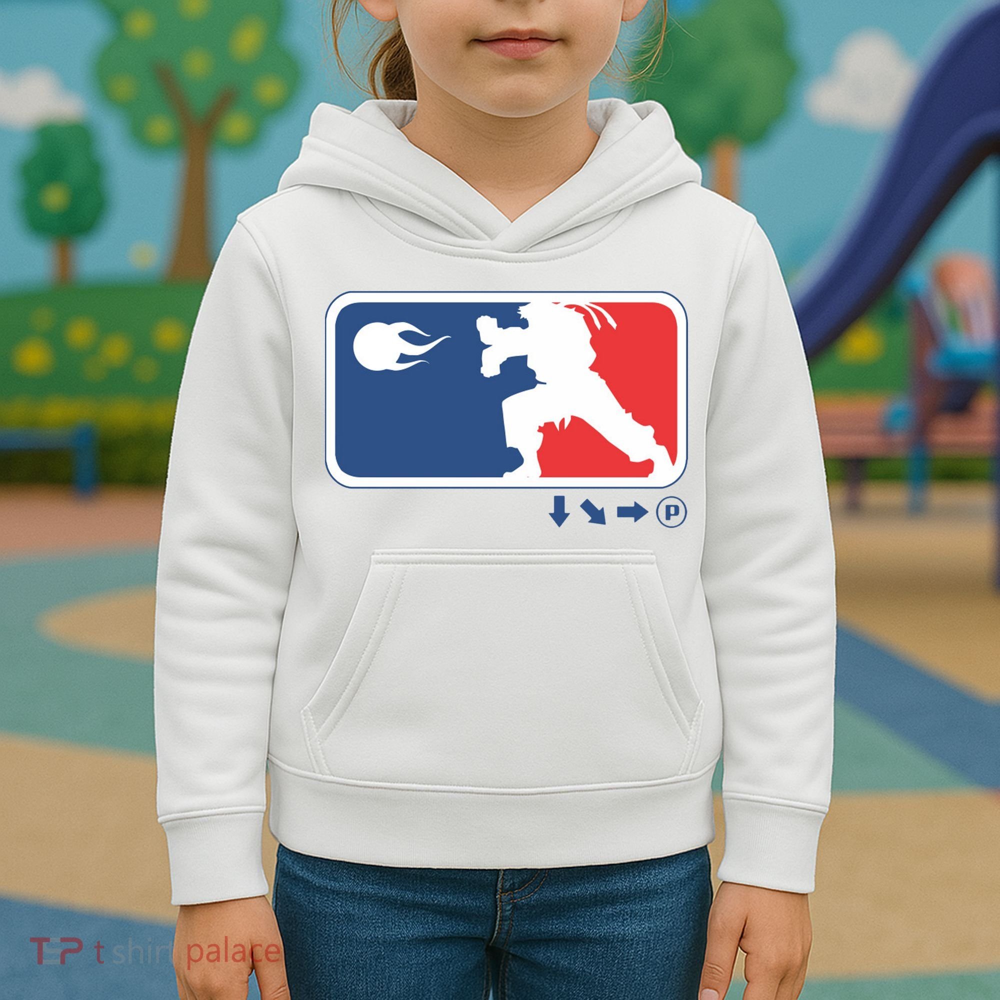 Fighters Video Game League Player Logo Kids Hoodie