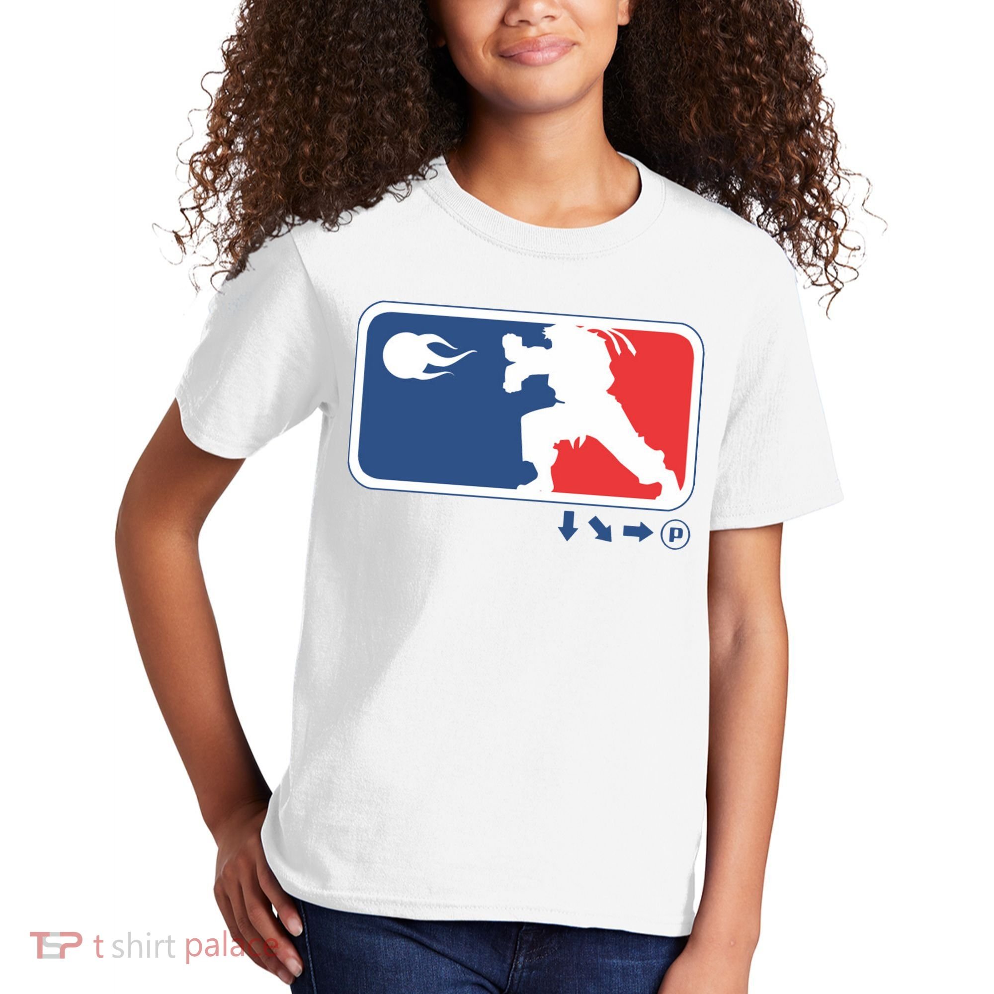 Fighters Video Game League Player Logo Kids T-Shirt