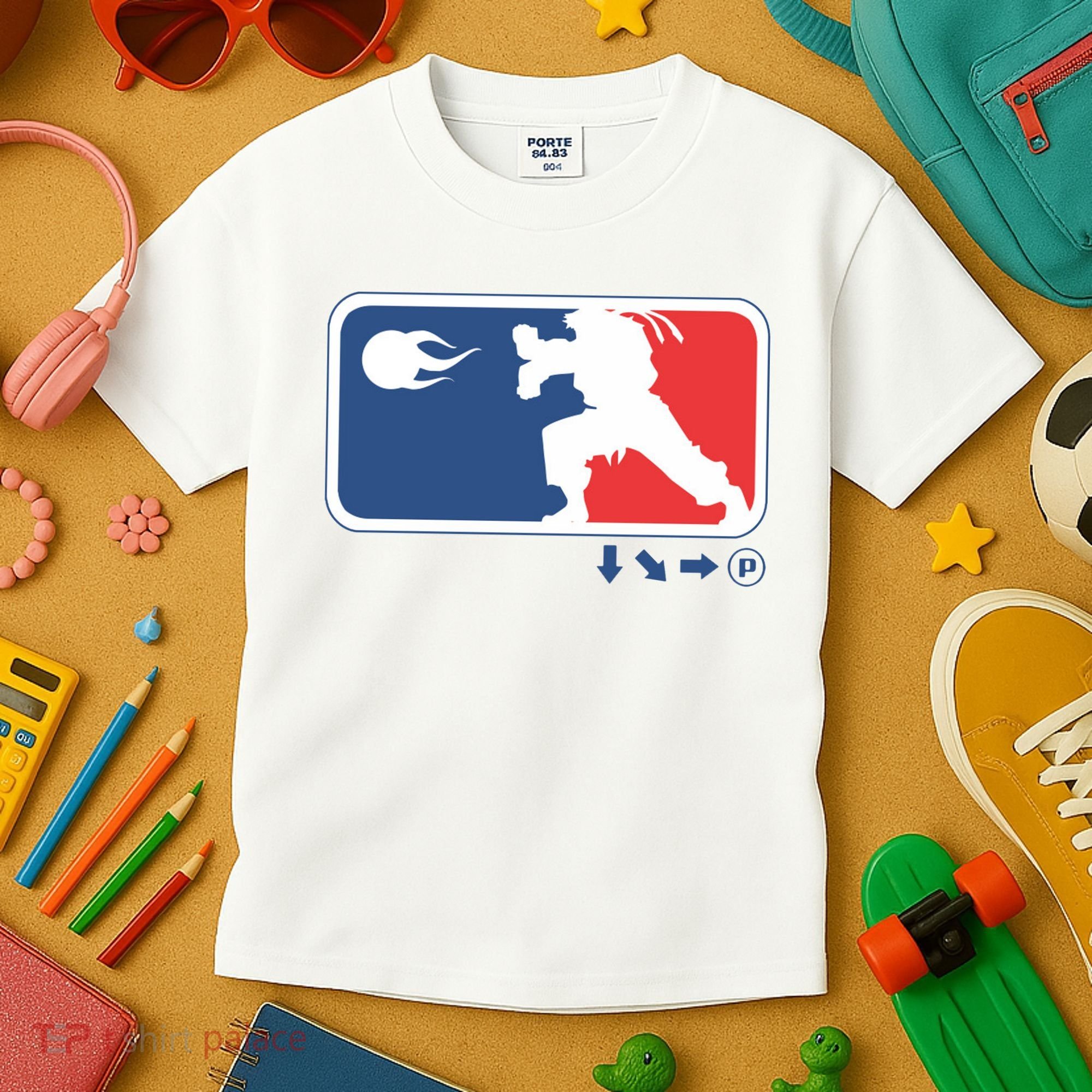 Fighters Video Game League Player Logo Kids T-Shirt