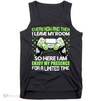 Funny Video Games Every Now And Then I Leave My Room Gaming Tank Top thumb 0