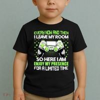 Funny Video Games Every Now And Then I Leave My Room Gaming Toddler T-Shirt thumb 2