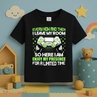 Funny Video Games Every Now And Then I Leave My Room Gaming Toddler T-Shirt thumb 3