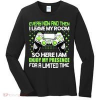 Funny Video Games Every Now And Then I Leave My Room Gaming Women's Long Sleeve Shirt thumb 0