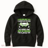 Funny Video Games Every Now And Then I Leave My Room Gaming Kids Hoodie thumb 0