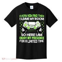 Funny Video Games Every Now And Then I Leave My Room Gaming Kids T-Shirt thumb 0