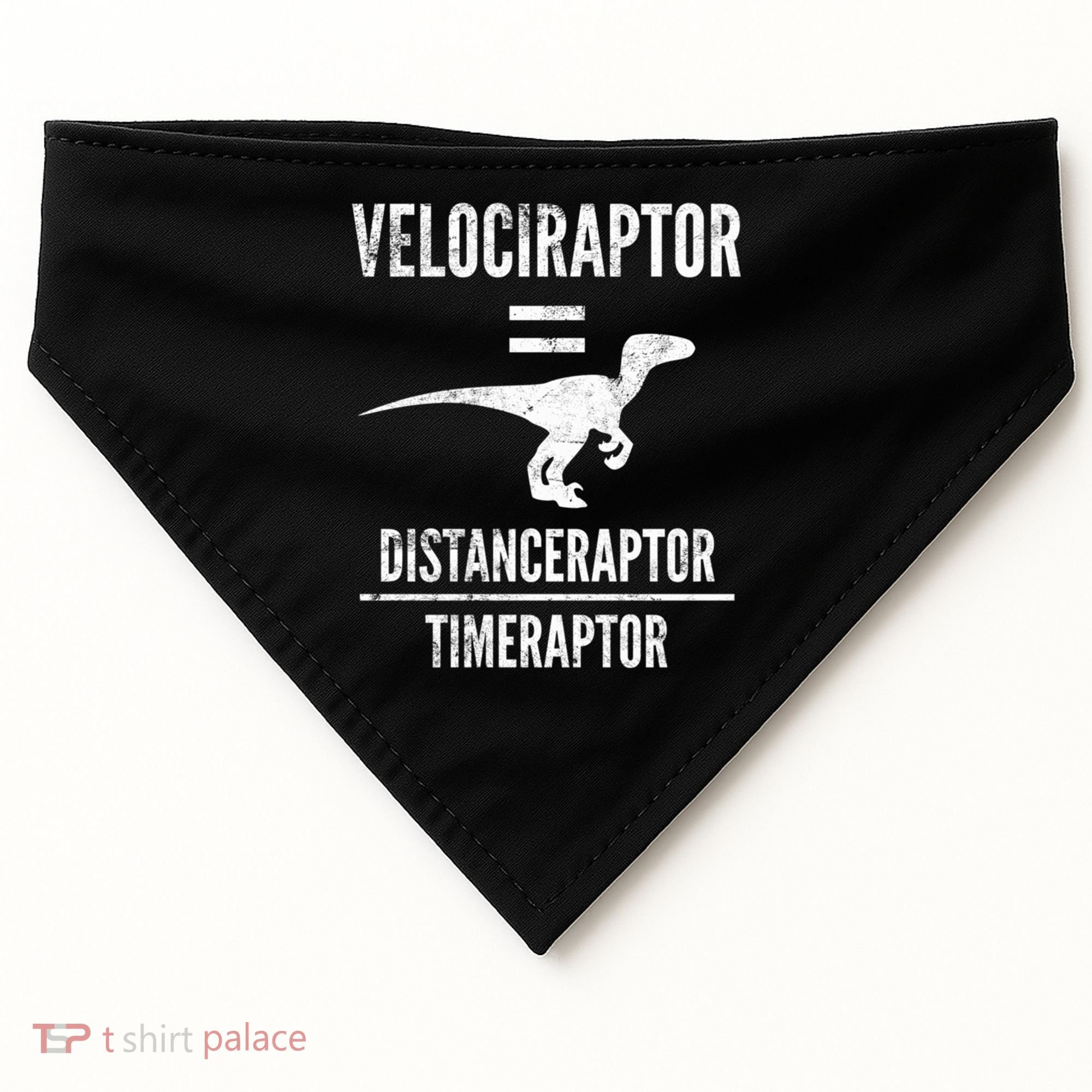 Funny Velociraptor Gift With Science Pun Dad Joke Physics USA-Made Doggie Bandana