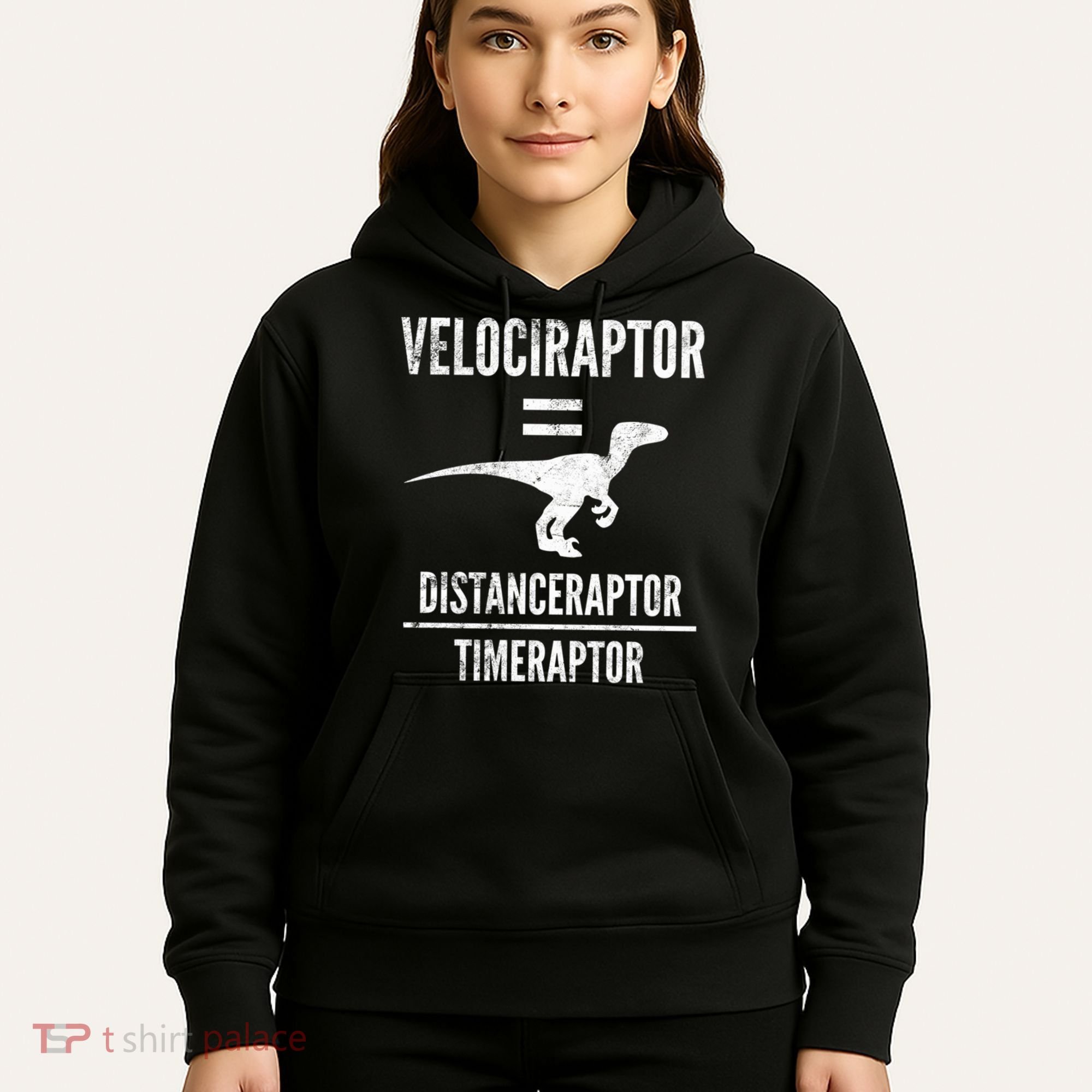 Funny Velociraptor Gift With Science Pun Dad Joke Physics Hoodie