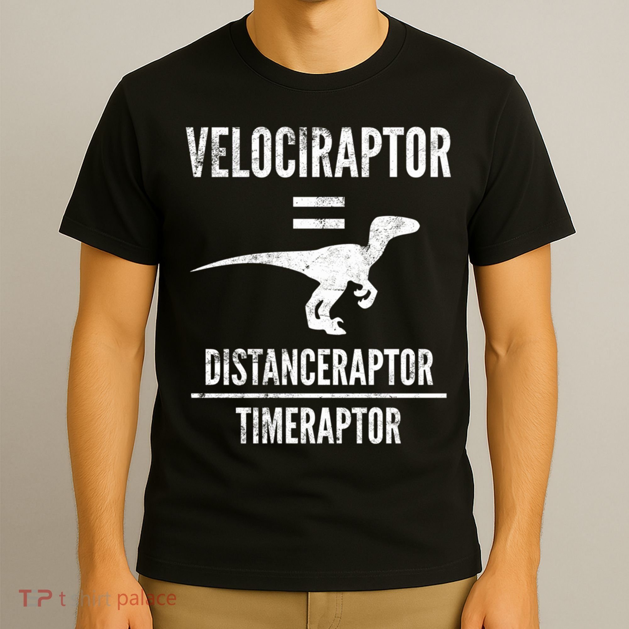 Funny Velociraptor Gift With Science Pun Dad Joke Physics T-Shirt