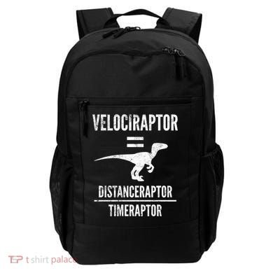 Funny Velociraptor Gift With Science Pun Dad Joke Physics Backpack