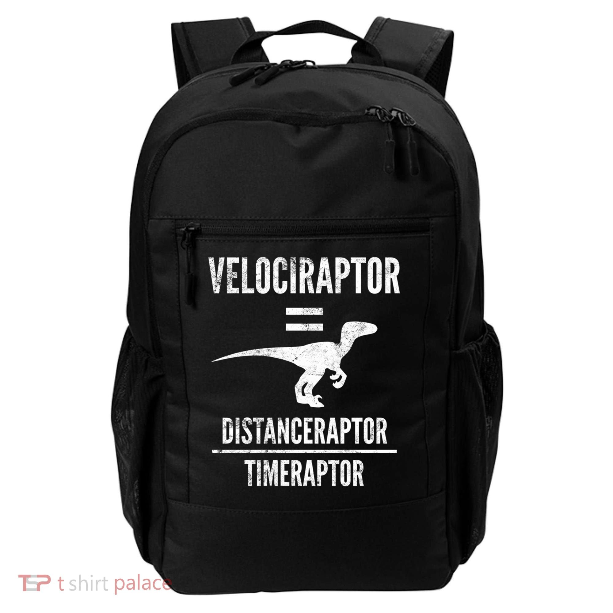 Funny Velociraptor Gift With Science Pun Dad Joke Physics Backpack