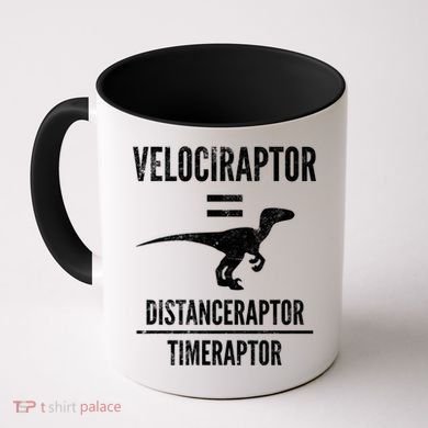 Funny Velociraptor Gift With Science Pun Dad Joke Physics Coffee Mug