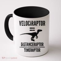 Funny Velociraptor Gift With Science Pun Dad Joke Physics Coffee Mug thumb 0