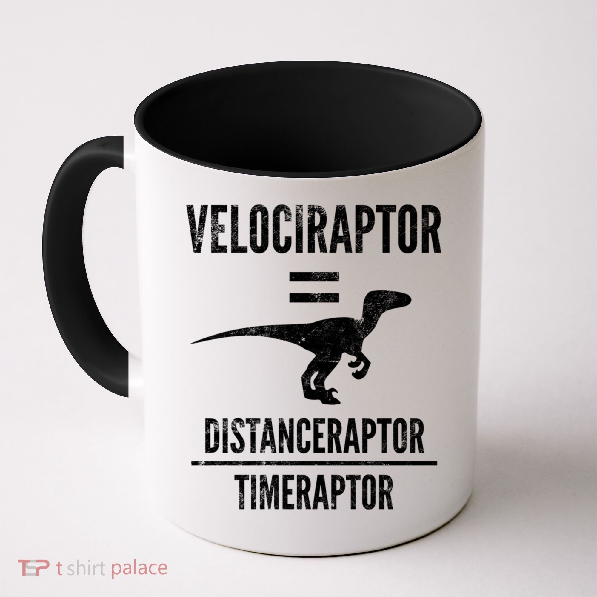Funny Velociraptor Gift With Science Pun Dad Joke Physics Coffee Mug