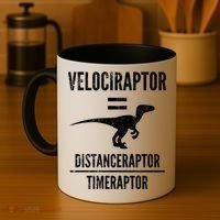Funny Velociraptor Gift With Science Pun Dad Joke Physics Coffee Mug thumb 4