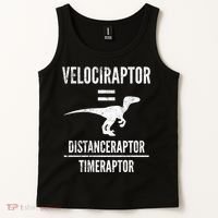 Funny Velociraptor Gift With Science Pun Dad Joke Physics Tank Top thumb 2