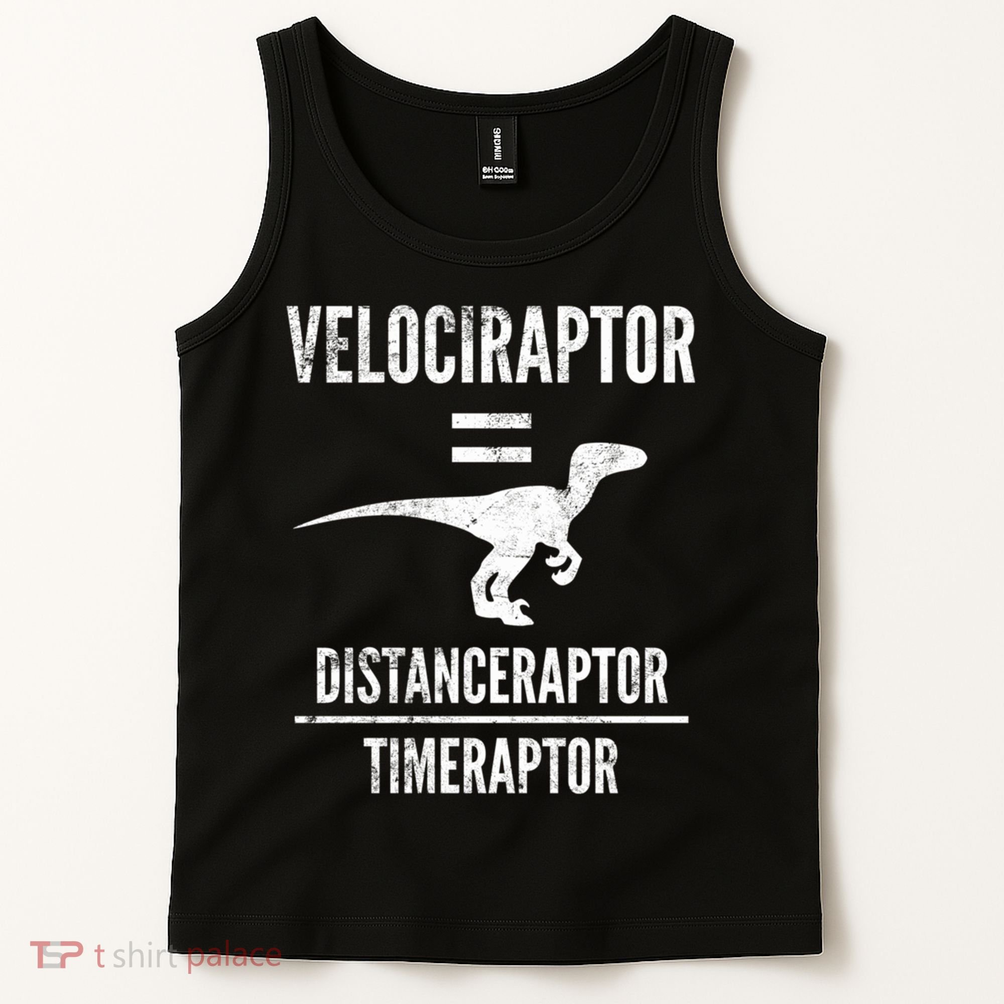 Funny Velociraptor Gift With Science Pun Dad Joke Physics Tank Top